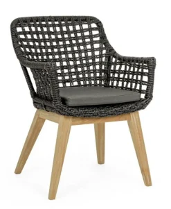 Best Bizzotto SEDIA IN FIBRA SINTETICA NERA - MADISON