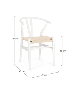 Best Bizzotto SEDIA IN LEGNO BIANCO - ARTAS