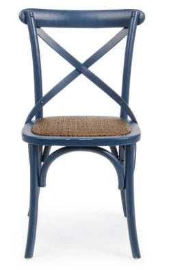 Outlet Bizzotto SEDIA IN LEGNO BLU - CROSS