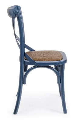 Outlet Bizzotto SEDIA IN LEGNO BLU - CROSS
