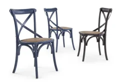 Outlet Bizzotto SEDIA IN LEGNO BLU - CROSS