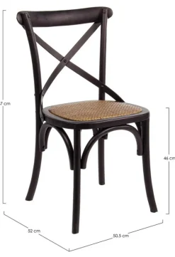Outlet Bizzotto SEDIA IN LEGNO NERA - CROSS