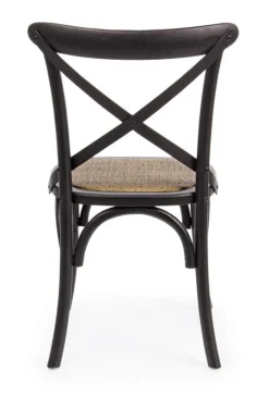 Outlet Bizzotto SEDIA IN LEGNO NERA - CROSS