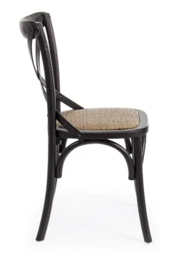Outlet Bizzotto SEDIA IN LEGNO NERA - CROSS