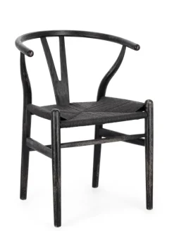 Outlet Bizzotto SEDIA IN LEGNO NERO - ARTEMIA