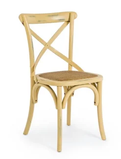Best Bizzotto SEDIA IN LEGNO OCRA - CROSS