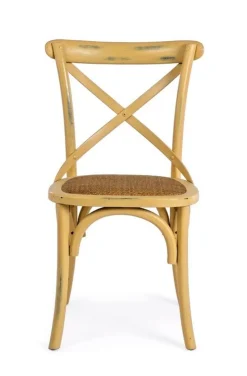 Best Bizzotto SEDIA IN LEGNO OCRA - CROSS