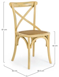 Best Bizzotto SEDIA IN LEGNO OCRA - CROSS
