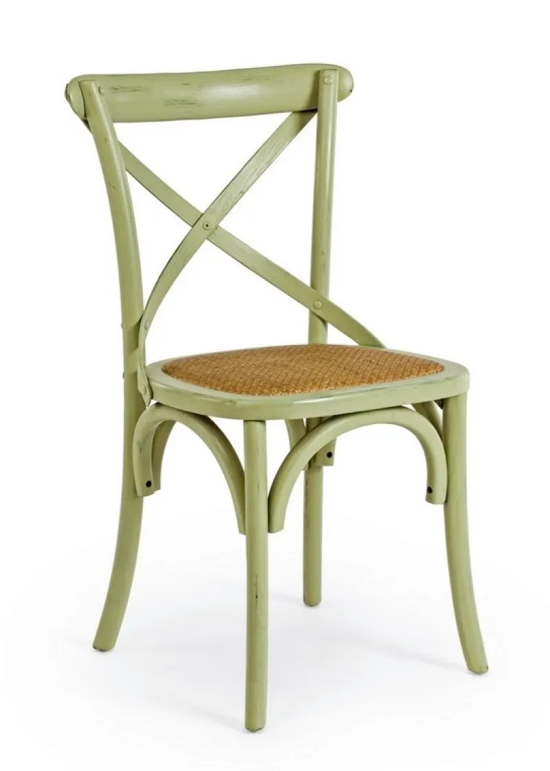 Hot Bizzotto SEDIA IN LEGNO VERDE - CROSS