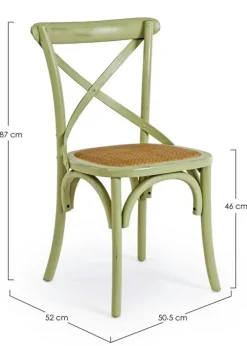 Hot Bizzotto SEDIA IN LEGNO VERDE - CROSS
