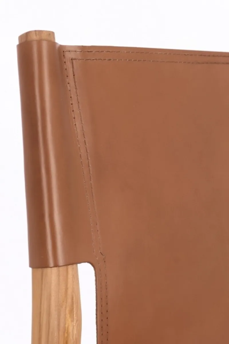 New Bizzotto SEDIA IN PELLE COGNAC - CAROLINE