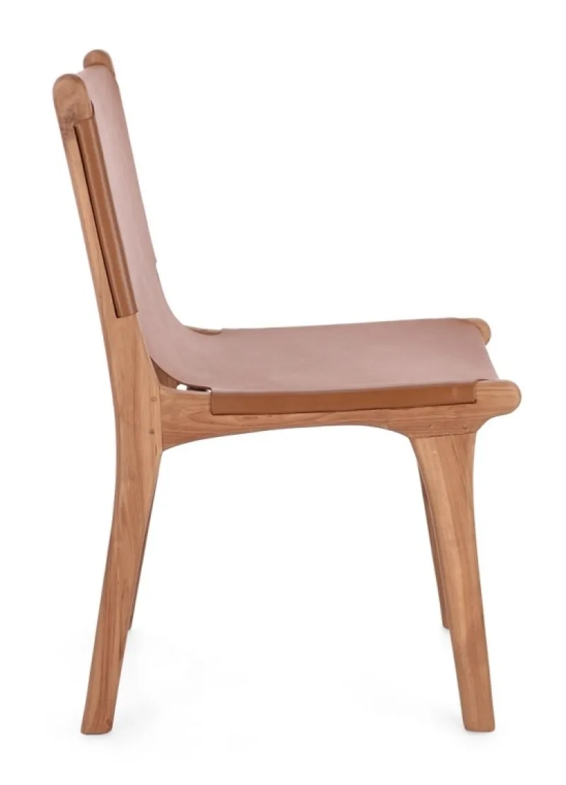 New Bizzotto SEDIA IN PELLE COGNAC - EUGENIE