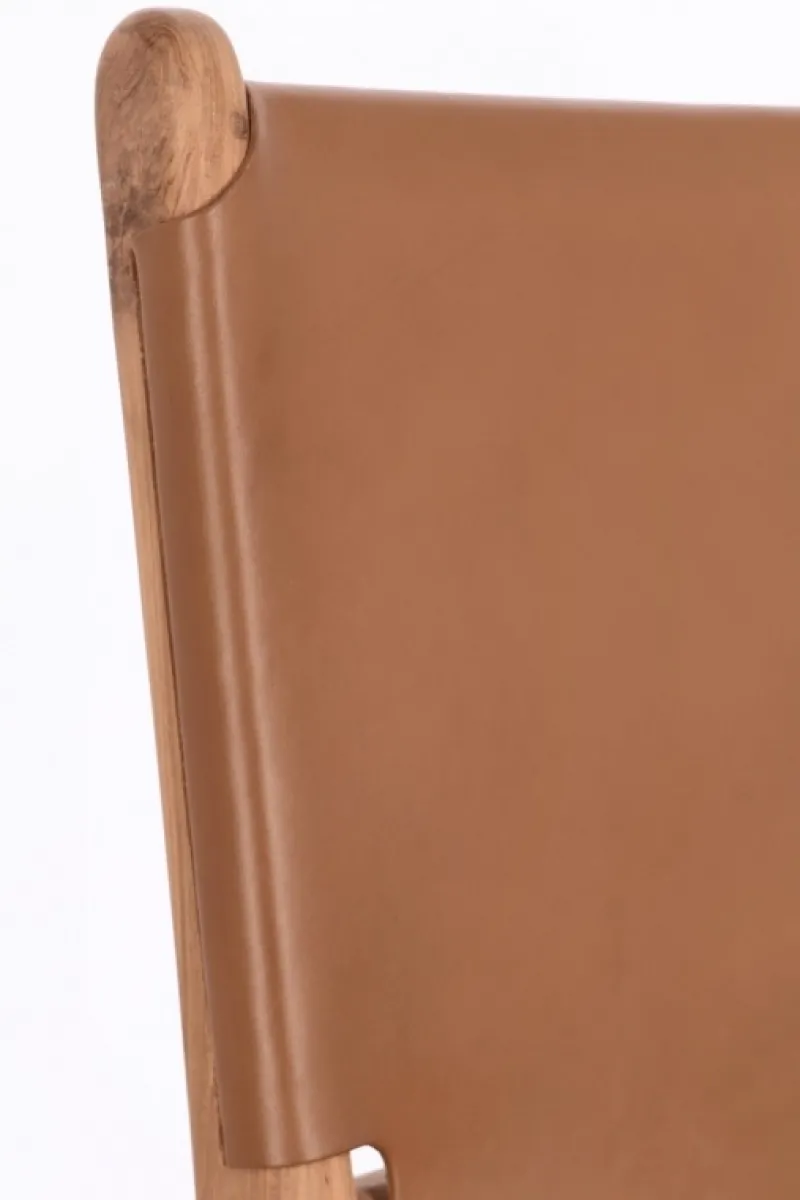 New Bizzotto SEDIA IN PELLE COGNAC - EUGENIE