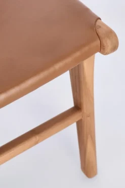 New Bizzotto SEDIA IN PELLE COGNAC - EUGENIE