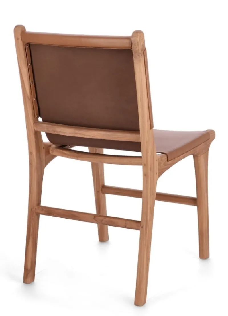 New Bizzotto SEDIA IN PELLE COGNAC - EUGENIE