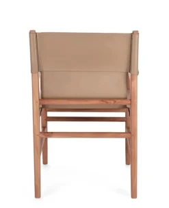 Sale Bizzotto SEDIA IN PELLE CON BRACCIOLI TORTORA - CAROLINE