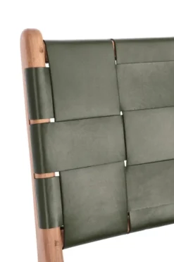 Outlet Bizzotto SEDIA IN PELLE VERDE - JOANNA