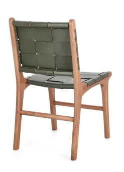 Outlet Bizzotto SEDIA IN PELLE VERDE - JOANNA