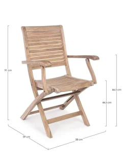 Sale Bizzotto SEDIA IN TEAK PIEGHEVOLE - MARYLAND