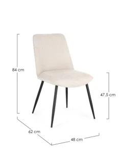 Outlet Bizzotto SEDIA IN TESSUTO BEIGE - CORA