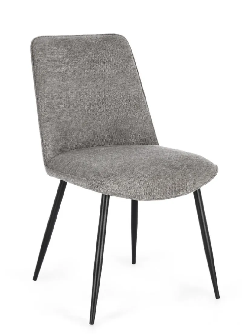 Bizzotto SEDIA IN TESSUTO GRIGIO SCURO - CORA