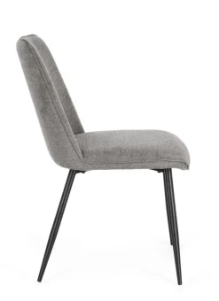 Bizzotto SEDIA IN TESSUTO GRIGIO SCURO - CORA