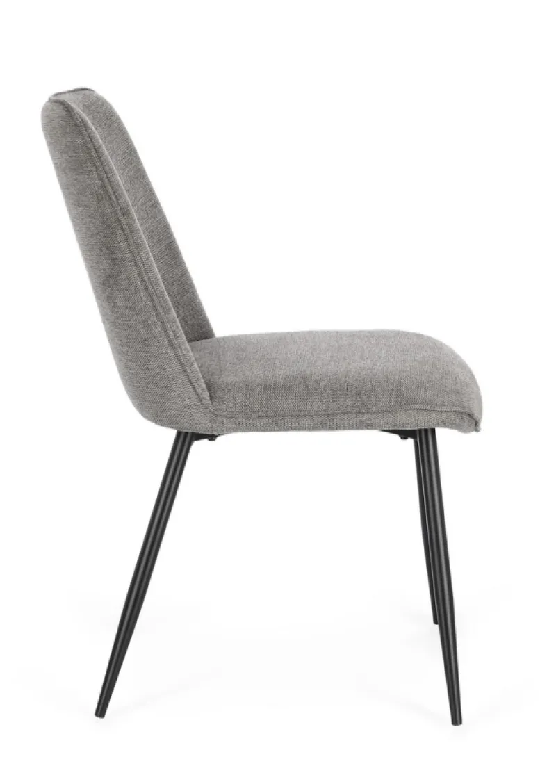 Bizzotto SEDIA IN TESSUTO GRIGIO SCURO - CORA