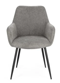 Discount Bizzotto SEDIA IN TESSUTO GRIGIO SCURO - CORA