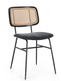 Outlet Bizzotto SEDIA IN TESSUTO GRIGIO SCURO - GLENNA