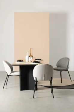 Discount Bizzotto SEDIA IN TESSUTO GRIGIO SCURO - WENDY