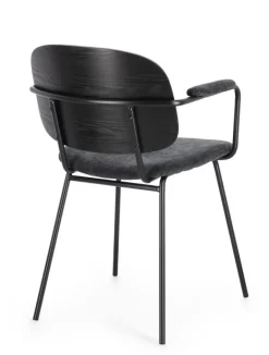 Hot Bizzotto SEDIA IN TESSUTO GRIGIO SCURO - SIENNA