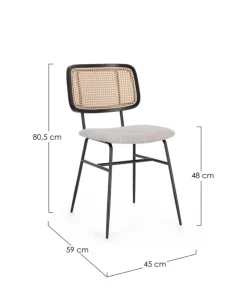 Sale Bizzotto SEDIA IN TESSUTO NATURALE - GLENNA