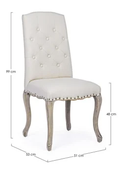 Online Bizzotto SEDIA IN TESSUTO NATURALE - DIVA