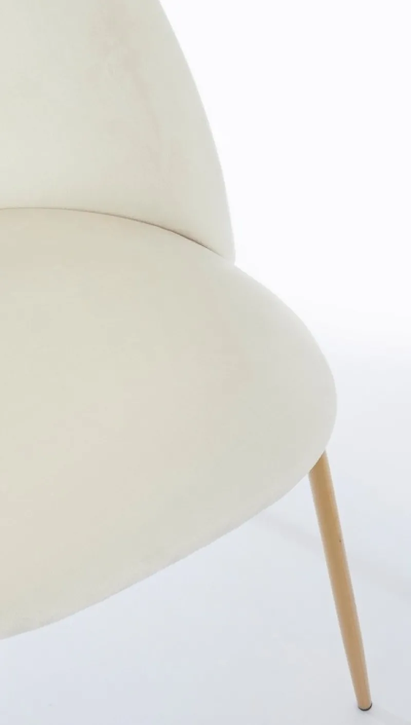 Bizzotto SEDIA IN VELLUTO BIANCO - TANYA