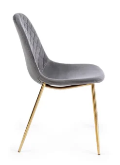 Online Bizzotto SEDIA IN VELLUTO GRIGIO SCURO - TERRY