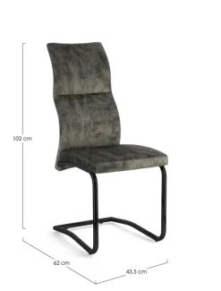 Bizzotto SEDIA IN VELLUTO VERDE - THELMA
