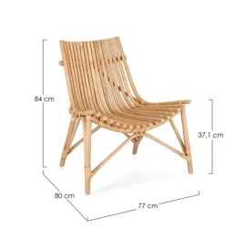 Discount Bizzotto SEDIA LOUNGE MENENDEZ NATURALE