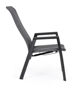 Hot Bizzotto SEDIA RECLINABILE IN ALLUMINIO ANTRACITE JX55 - ETHAN