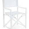 Bizzotto SEDIA REGISTA IN ALLUMINIO PIEGHEVOLE BIANCA - TAYLOR