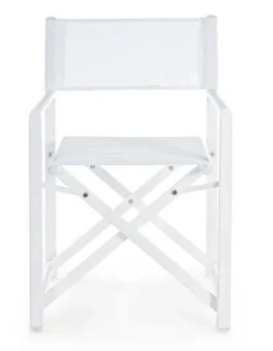 Bizzotto SEDIA REGISTA IN ALLUMINIO PIEGHEVOLE BIANCA - TAYLOR