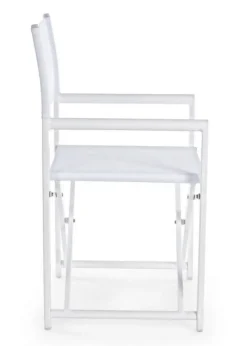 Bizzotto SEDIA REGISTA IN ALLUMINIO PIEGHEVOLE BIANCA - TAYLOR