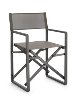 Outlet Bizzotto SEDIA REGISTA IN ALLUMINIO ANTRACITE CX23 - KONNOR