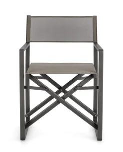 Outlet Bizzotto SEDIA REGISTA IN ALLUMINIO ANTRACITE CX23 - KONNOR