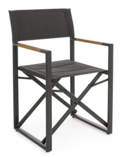 Discount Bizzotto SEDIA REGISTA IN ALLUMINIO PIEGHEVOLE ANTRACITE YK13 - LAGUN