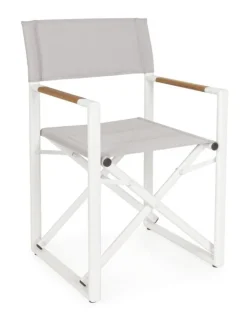 Sale Bizzotto SEDIA REGISTA IN ALLUMINIO PIEGHEVOLE BIANCO YK11 - LAGUN