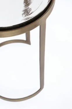 Clearance Bizzotto SET 2 TAVOLINI FINITURA OTTONE YX49 - ZAYLA