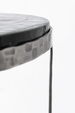 Outlet Bizzotto SET 2 TAVOLINI TONDI FINITURA NICKLE - ZAYLA