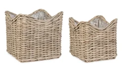 Discount Bizzotto SET2 CESTA HARIS QU GRIGIO