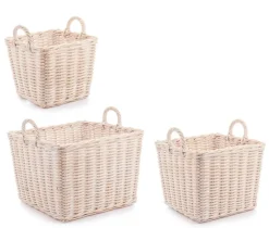 Online Bizzotto SET3 CESTO 2M NARRA QU SBIANCATO