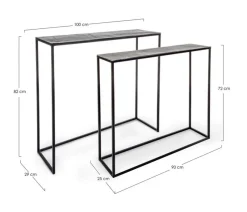 Hot Bizzotto SET2 CONSOLLE IN ALLUMINIO - TAHIR